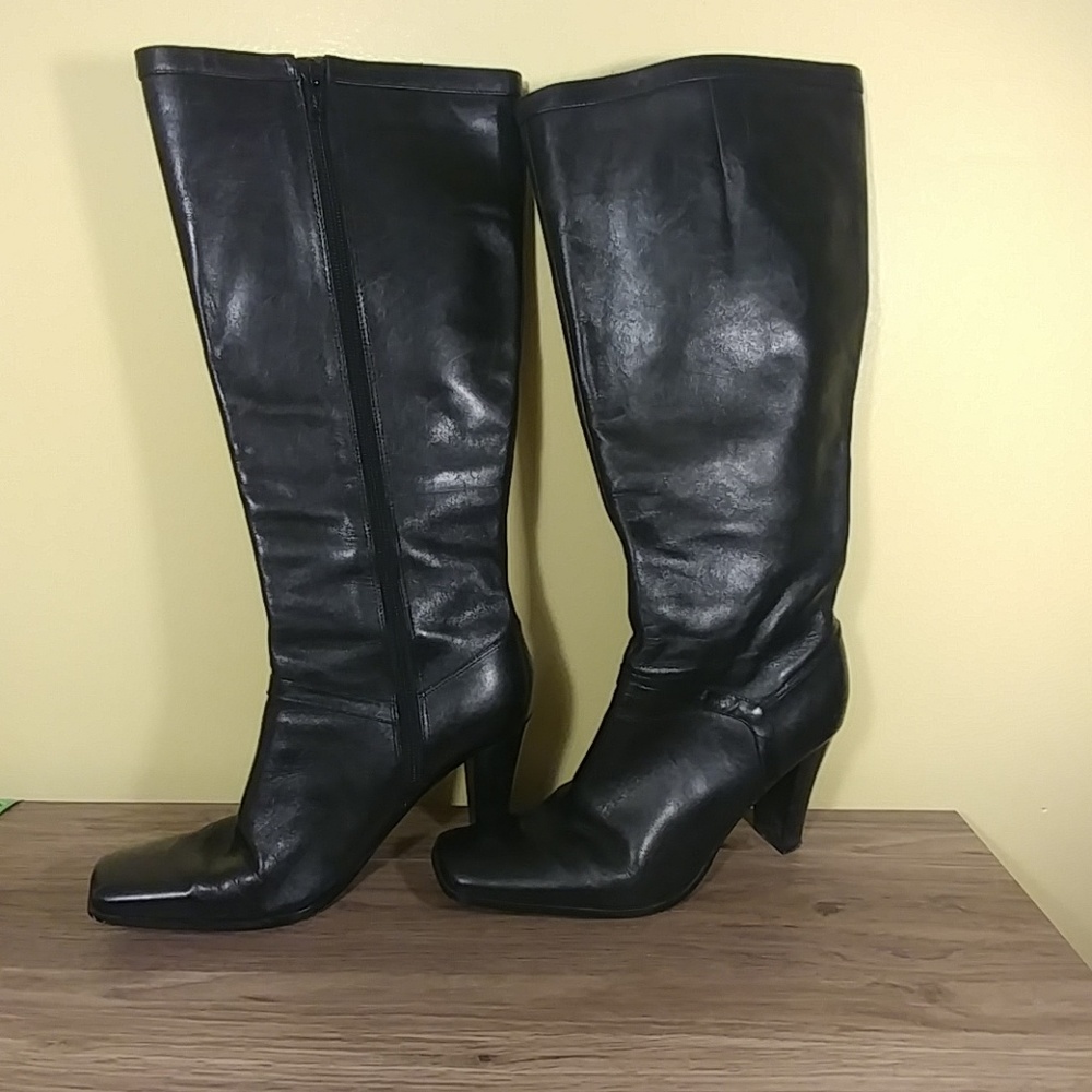 Nine West Black Leather Boots